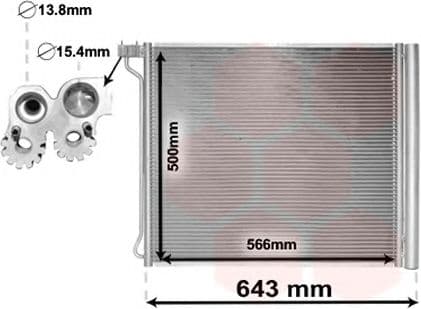 06005474 Van Wezel Радіатор кондиціонера