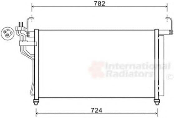 82005315 Van Wezel Радиатор кондиционера для Hyundai H-1