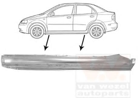 0815103 Van Wezel Порог для Chevrolet Aveo