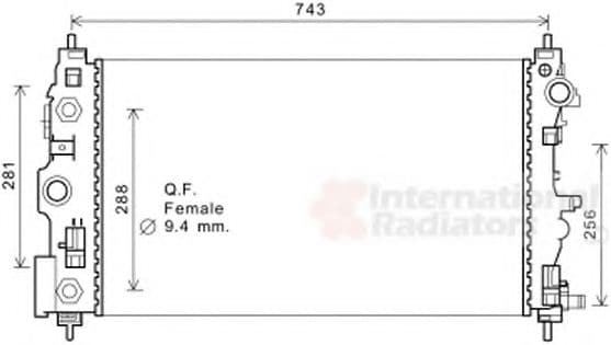 08002046 Van Wezel Радіатор охолодження двигуна