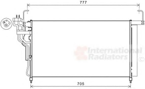 82005347 Van Wezel Радиатор кондиционера для Hyundai H-1