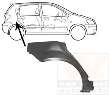 8251148 Van Wezel Крило заднє для Hyundai Getz