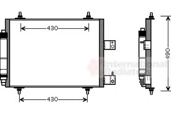 09005213 Van Wezel Радіатор кондиціонера