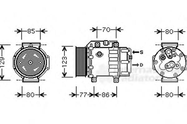 1800K378 Van Wezel Компрессор кондиционера