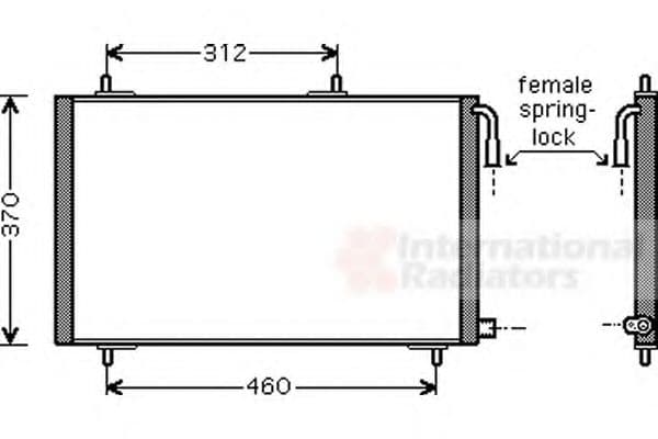 40005257 Van Wezel Радіатор кондиціонера для Peugeot 206