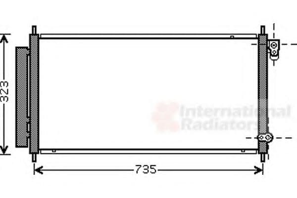 25005222 Van Wezel Радіатор кондиціонера для Honda Jazz
