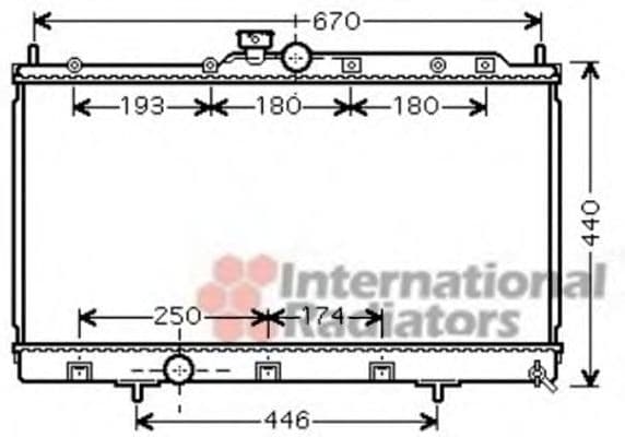 32002199 Van Wezel Радіатор охолодження двигуна для Mitsubishi Lancer