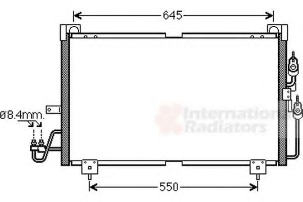 32005213 Van Wezel Радіатор кондиціонера для Mitsubishi Outlander