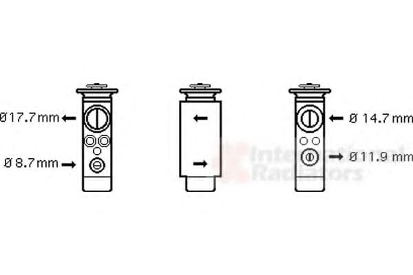 37001461 Van Wezel Розширювальний клапан кондиціонера для Opel Astra