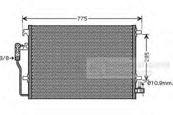 58005277 Van Wezel Радиатор кондиционера