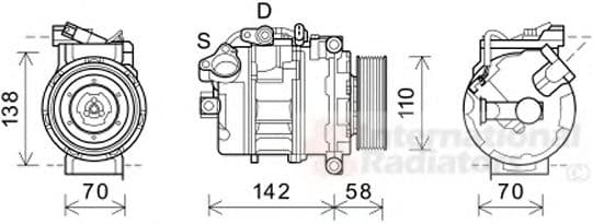 0600K496 Van Wezel Компрессор кондиционера для BMW X3