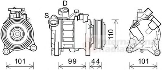 0600K498 Van Wezel Компресор кондиціонера