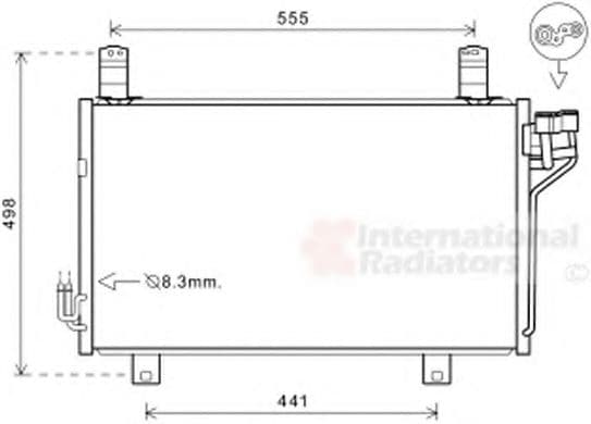 27005264 Van Wezel Радиатор кондиционера