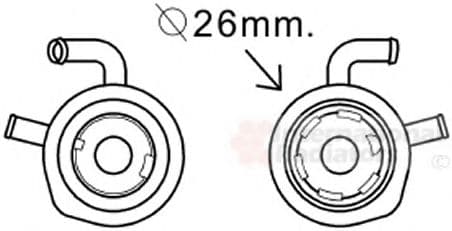 43003611 Van Wezel Масляный радиатор двигателя