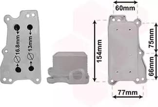 30003687 Van Wezel Масляный радиатор двигателя