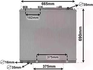 33002430 Van Wezel Радіатор охолодження двигуна для Nissan Navara