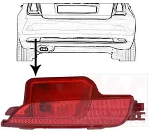 1614929 Van Wezel Задняя противотуманная фара для Fiat 500