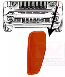 2128901 Van Wezel Ліхтар покажчика повороту для Jeep Renegade
