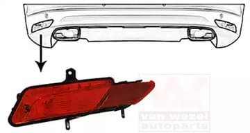 5925929 Van Wezel Задня протитуманна фара для Volvo XC60