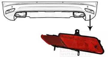 5925930 Van Wezel Задня протитуманна фара для Volvo XC60