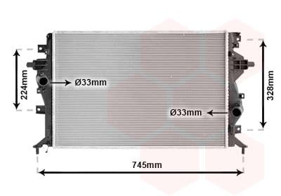 82012720 Van Wezel Радіатор охолодження двигуна
