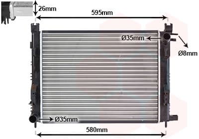 15012008 Van Wezel Радиатор охлаждения двигателя