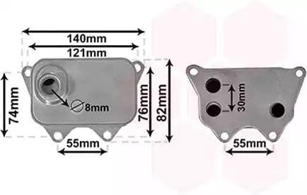 03013704 Van Wezel Оливний радіатор двигуна