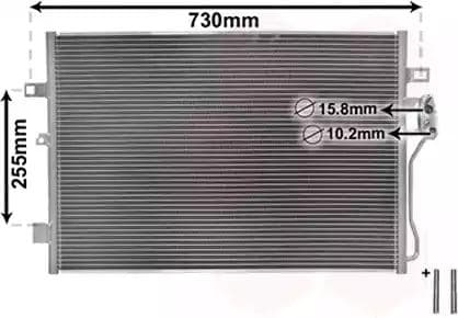 07005139 Van Wezel Радіатор кондиціонера
