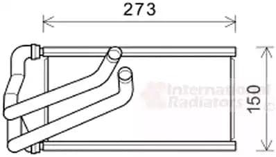 07006140 Van Wezel Радиатор печки