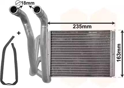 13006426 Van Wezel Радіатор пічки для Nissan Murano