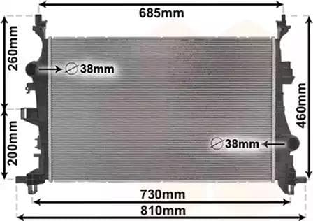 17012701 Van Wezel Радиатор охлаждения двигателя