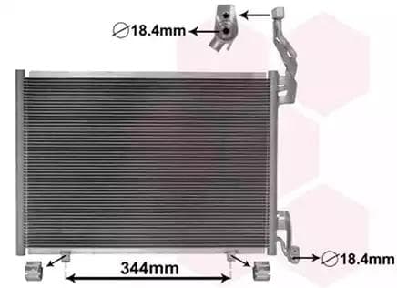 18015702 Van Wezel Радіатор кондиціонера