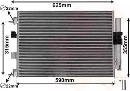 18015709 Van Wezel Радіатор кондиціонера