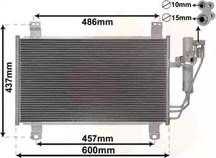 27015701 Van Wezel Радіатор кондиціонера
