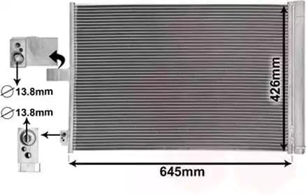 30015702 Van Wezel Радіатор кондиціонера