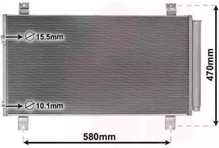 32005258 Van Wezel Радиатор кондиционера для Mitsubishi Grandis