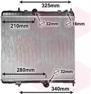 40002384 Van Wezel Радіатор охолодження двигуна
