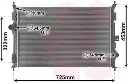 40012386 Van Wezel Радіатор охолодження двигуна