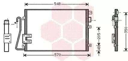 43015275 Van Wezel Радиатор кондиционера