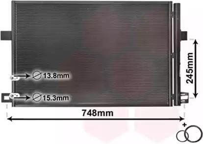 58005369 Van Wezel Радиатор кондиционера для Volkswagen Amarok