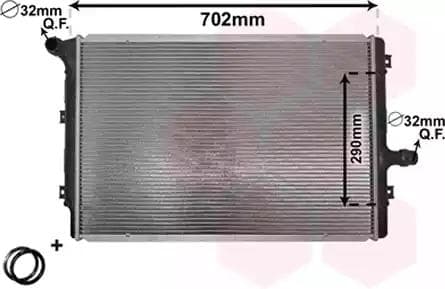 58012208 Van Wezel Радиатор охлаждения двигателя