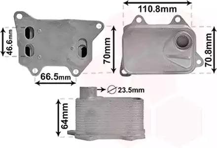 58013704 Van Wezel Масляный радиатор двигателя
