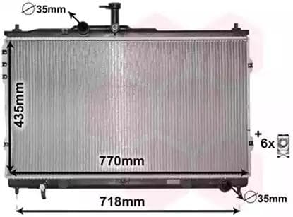 82002392 Van Wezel Радіатор охолодження двигуна для Hyundai H-1