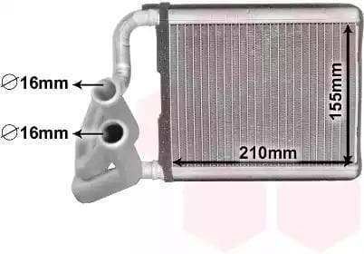 83016701 Van Wezel Радіатор пічки