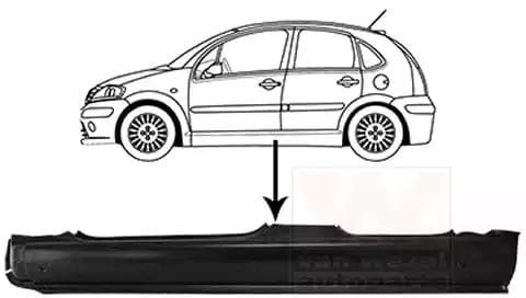 0925103 Van Wezel Порог для Citroen C3