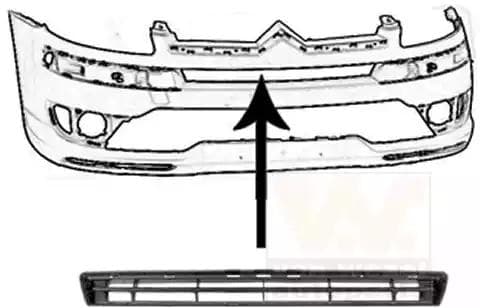 0970510 Van Wezel Решітка радіатора для Citroen C4