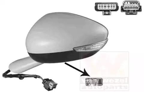 4068827 Van Wezel Зовнішнє дзеркало для Peugeot 508