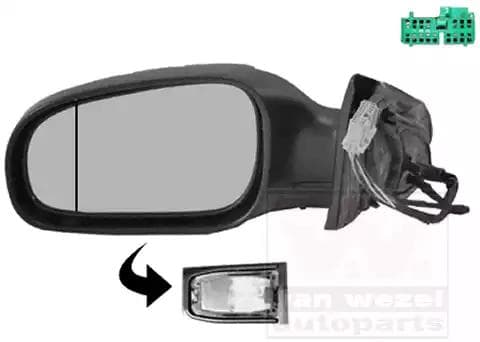 5960807 Van Wezel Зовнішнє дзеркало для Volvo S60