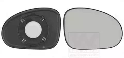 8107832 Van Wezel Скло зовнішнього дзеркала для Chevrolet Matiz