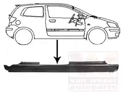 8251104 Van Wezel Порог для Hyundai Getz